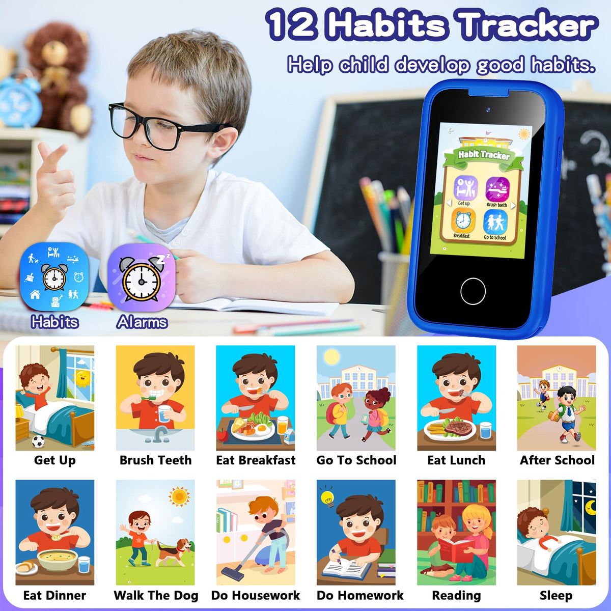 Luoba Kids Phone offers wallpaper options to customize fantasy play.