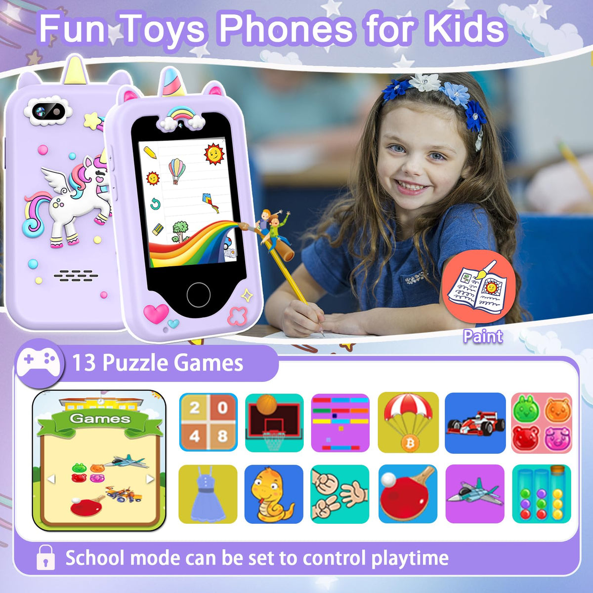 Luoba Kids Smart Phone 2.8 inch display suited for small hands and simple navigation