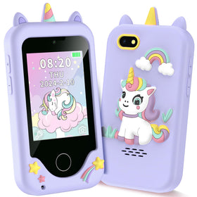 Luoba Kids Smart Phone front view; compact and kid-friendly for easy handling.