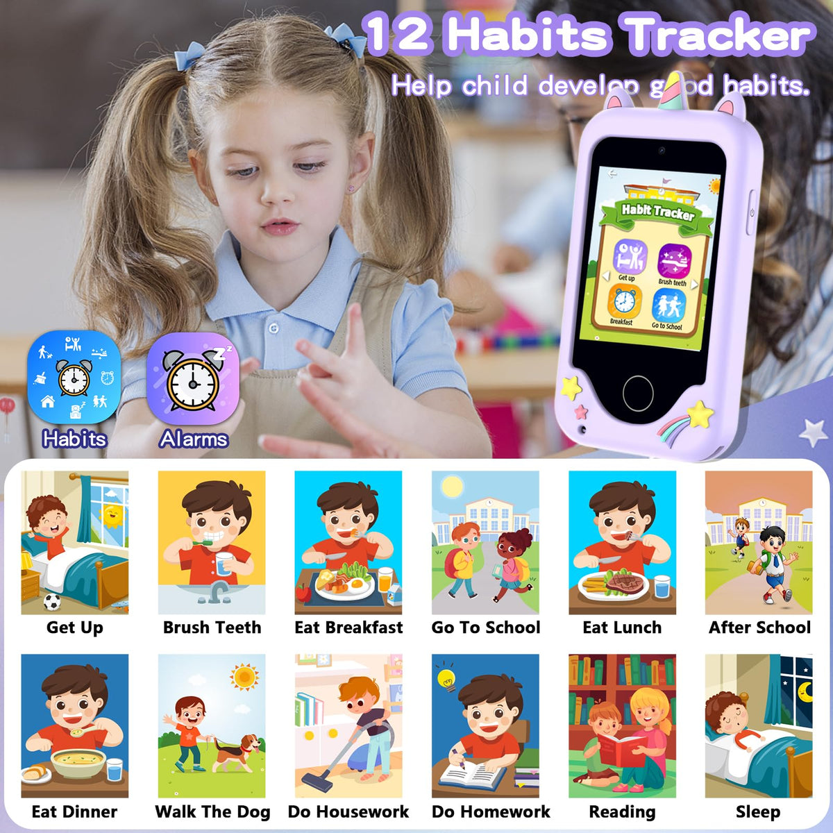 Luoba Kids Smart Phone silicone case; drop-proof protection for busy kids.