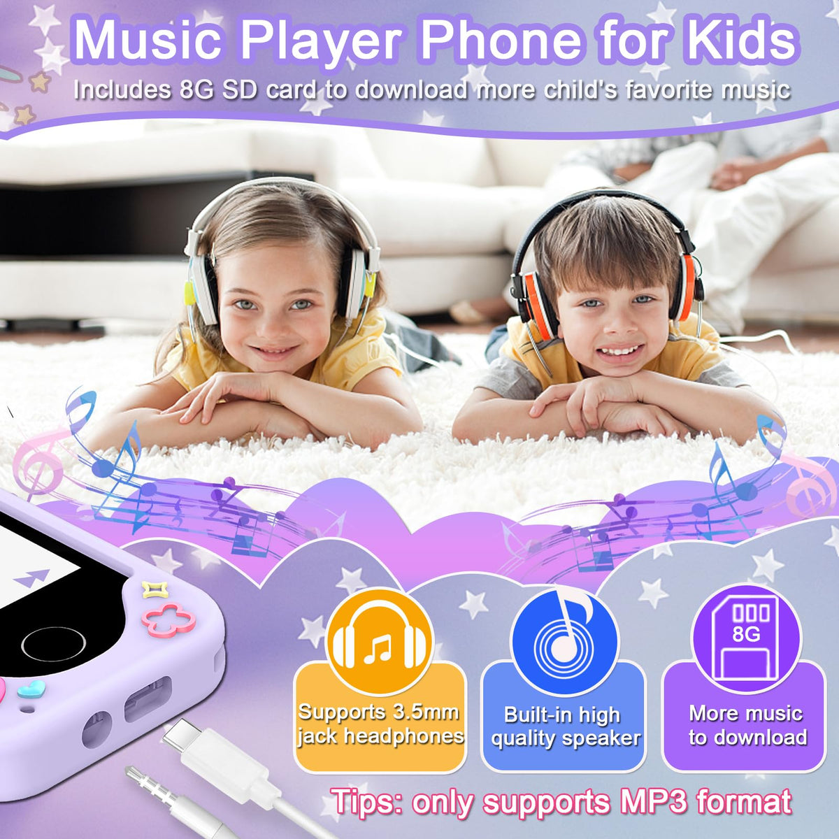 Luoba Kids Smart Phone includes a lanyard for easy carrying during trips