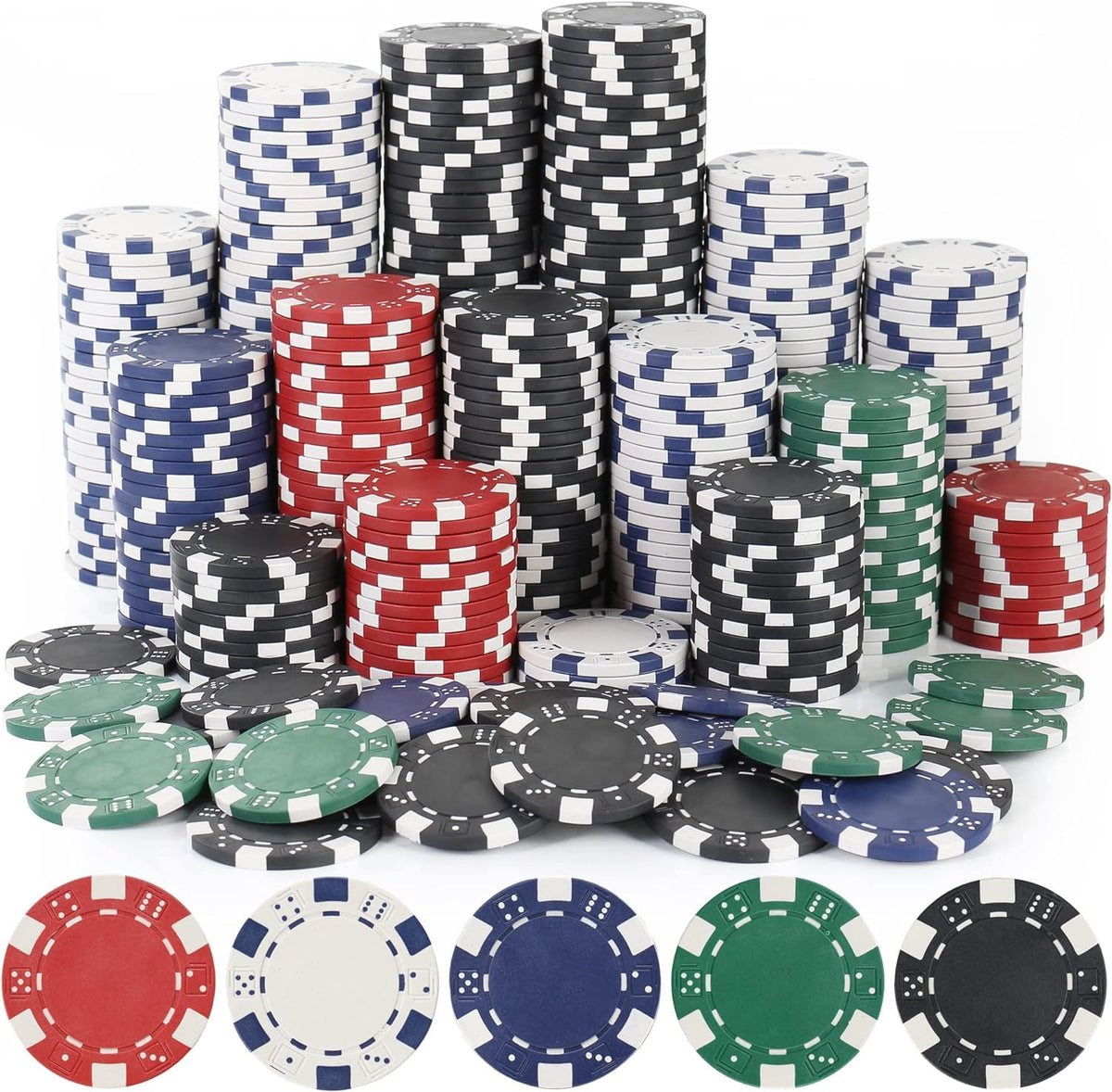 LUOBAO 11.5g poker chips for authentic casino feel and precise balance.