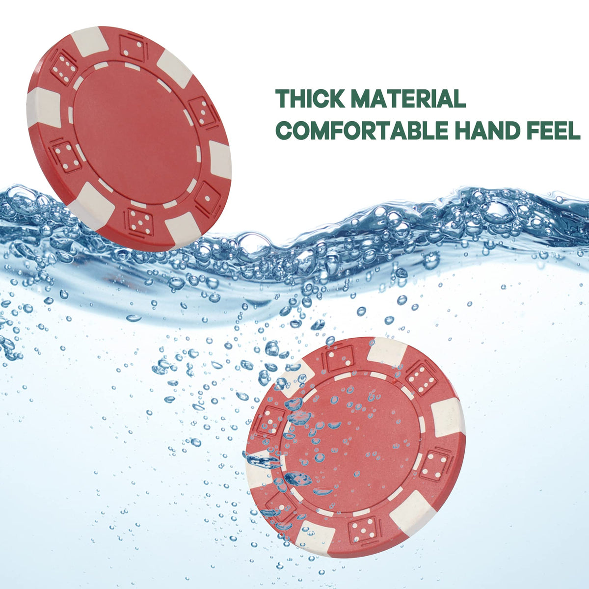 LUOBAO 39mm diameter chips match casino sizing for balanced handling
