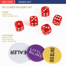 LUOBAO classic-color poker chips for easy recognition.