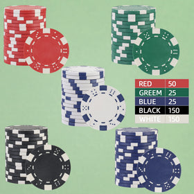 LUOBAO 400-chip set in five colors for versatile game setups.