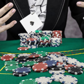 LUOBAO dice-striped design enhances classic casino aesthetics.