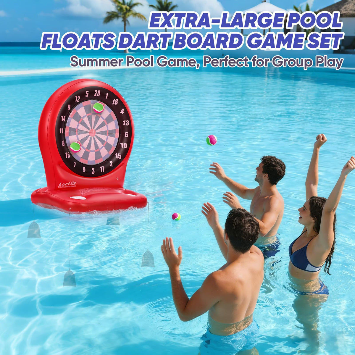 Luottis anchor ropes securing the board during pool play.