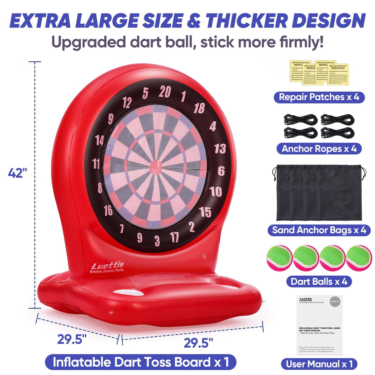 Luottis durable PVC construction designed for long-lasting summer fun.