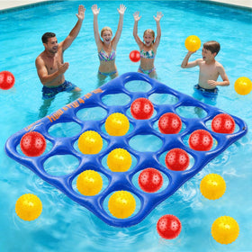 Luottis inflatable 4-in-line board floating on water for precise throws