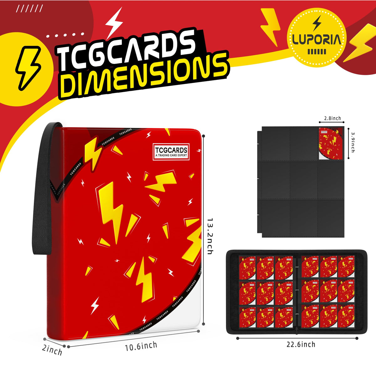 Luporia removable pages 50 sleeves secure large collections and allow reorganization