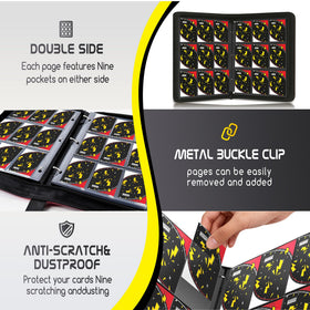Luporia binder compatible sleeves illustration with MTG and sports cards