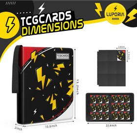 Luporia trading card binder inside pages showing dual-pocket layout for bulk organization