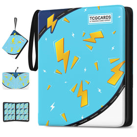 Luporia blue binder front view showing durable cover and organized storage.