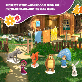 LUPPA Masha and the Bear velvet finish figurines invite display and casual play.