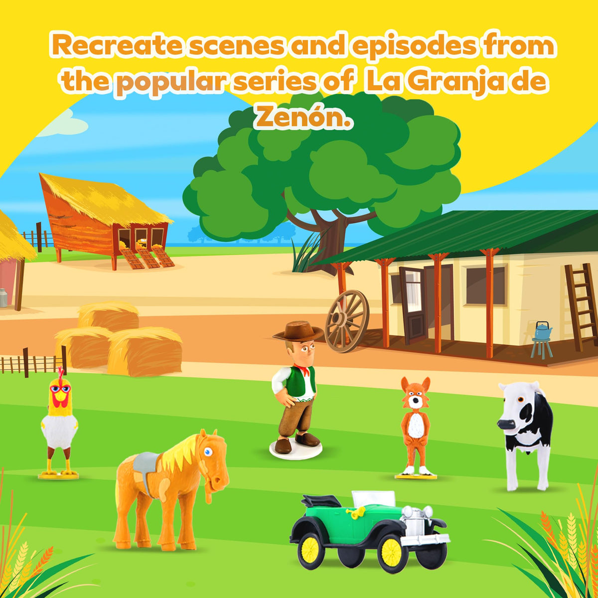 LUPPA La Granja de Zenon Vaca Lola figure adds bright color to play