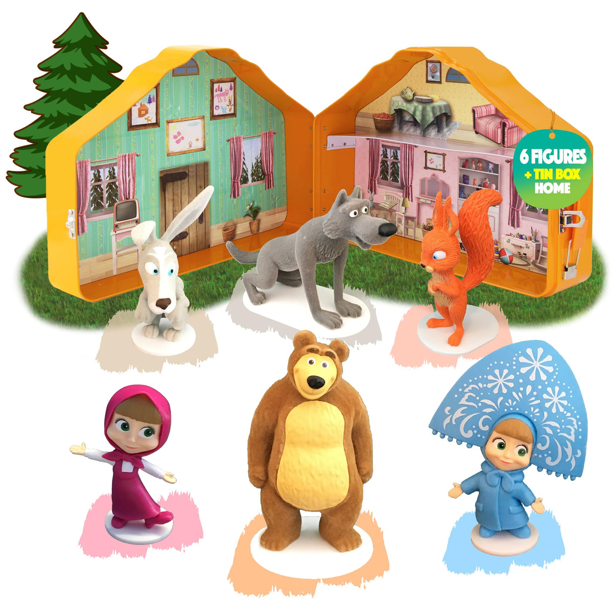 LUPPA Masha and the Bear velvet figurines offer premium tactile detail for imaginative play.