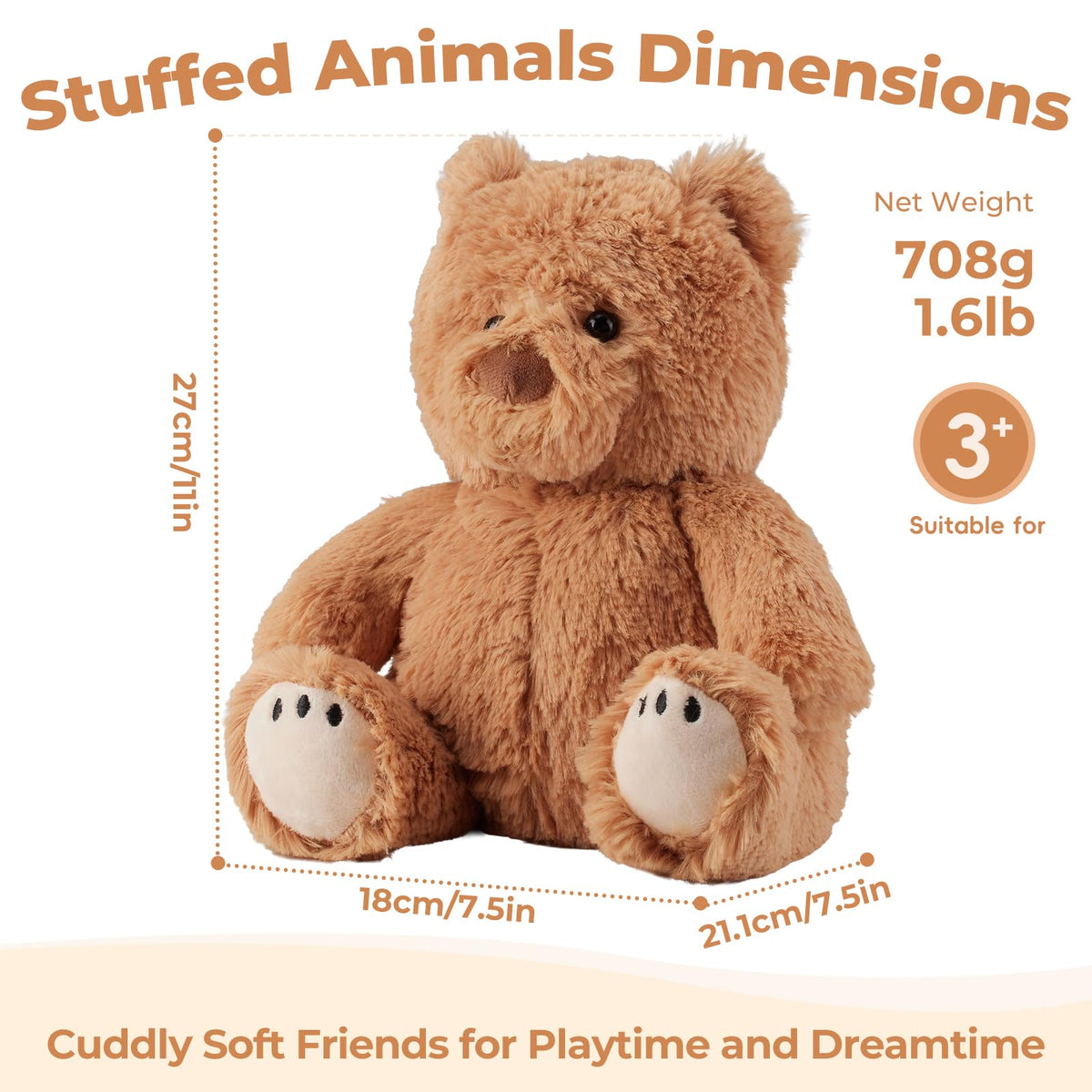 LURKOMEMO teddy bear soft plush texture for cozy cuddles