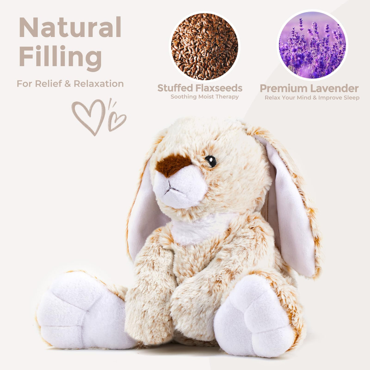 Lavender scented LURKOMEMO Bunny plush for calming ambiance.