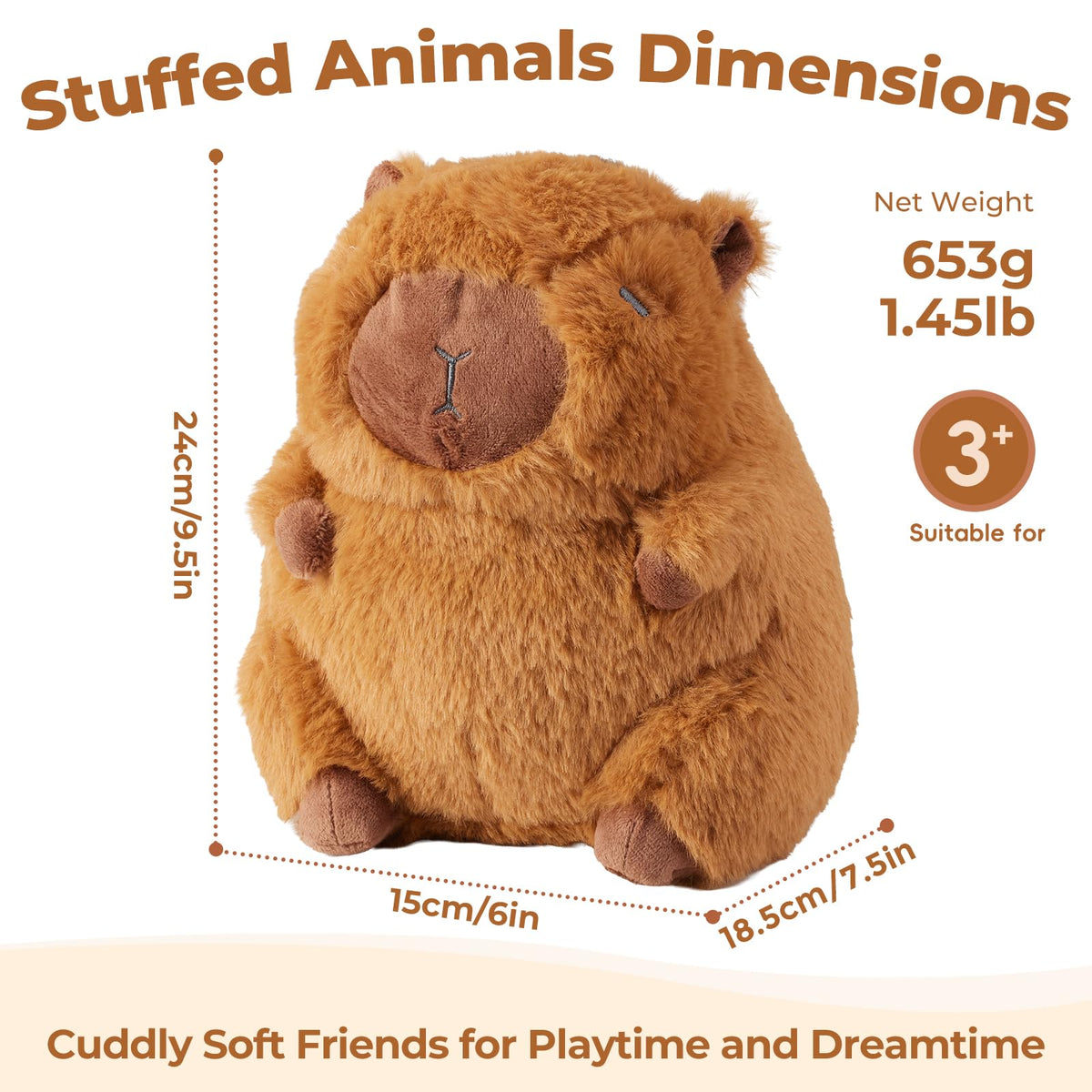 LURKOMEMO Capybara plush lavender scent enhances calm during use