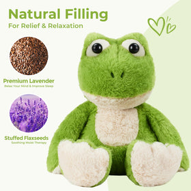 LURKOMEMO frog plush doubles as a soothing heat pack