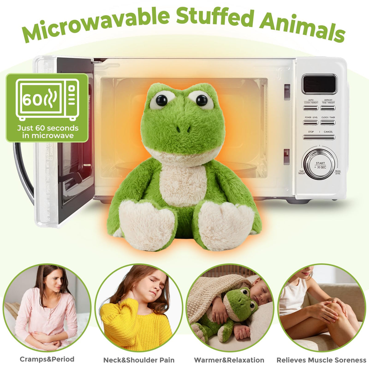 LURKOMEMO soft weighted frog plush promotes relaxation and comfort