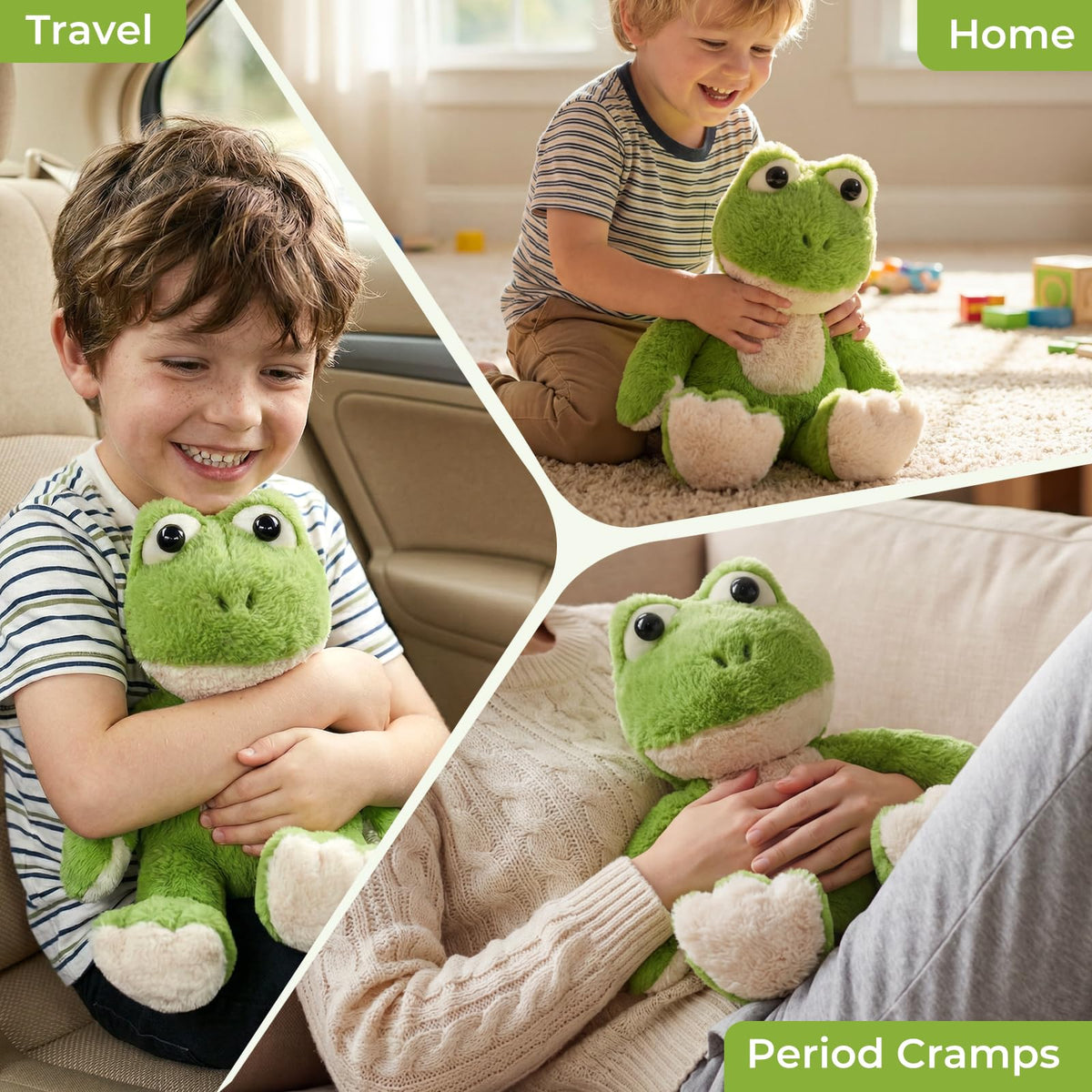 LURKOMEMO frog plush can be cooled for refreshing relief