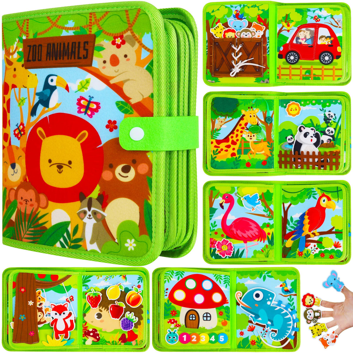 Lurui Farm Busy Board cover promotes screen-free discovery and imaginative play for toddlers.