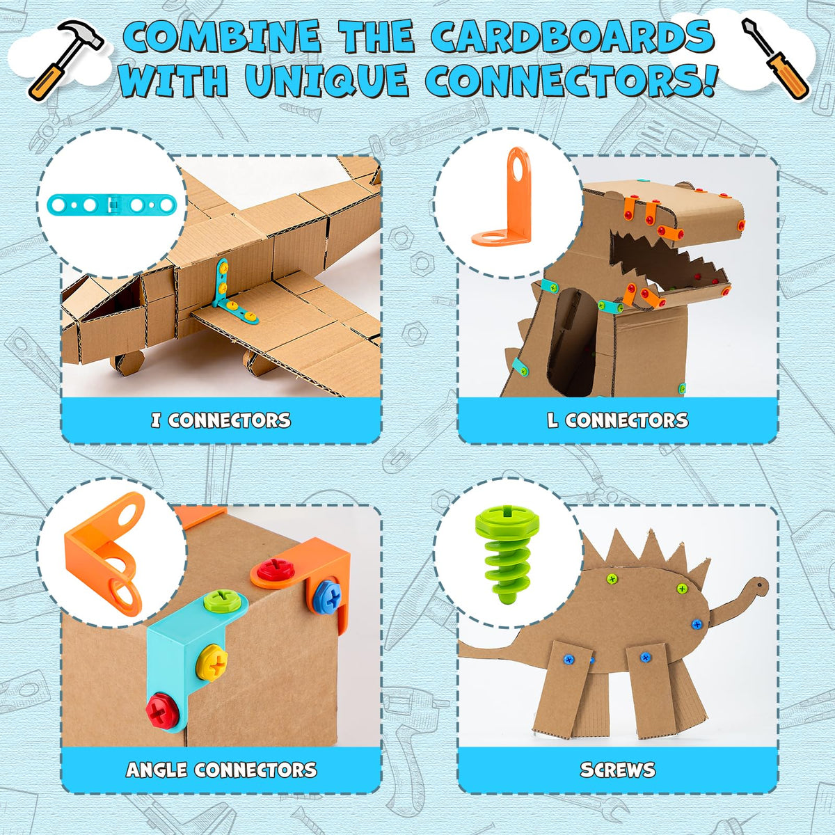 Luucio paired screw tools for cooperative play