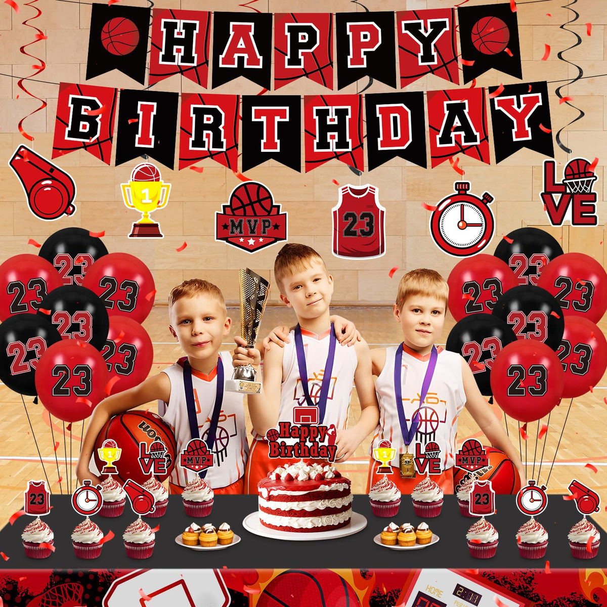 LUUFILx basketball themed cards add festive messages