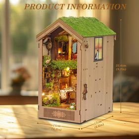 Luuwik LED lighting bathes the miniature house in romance and ambiance.
