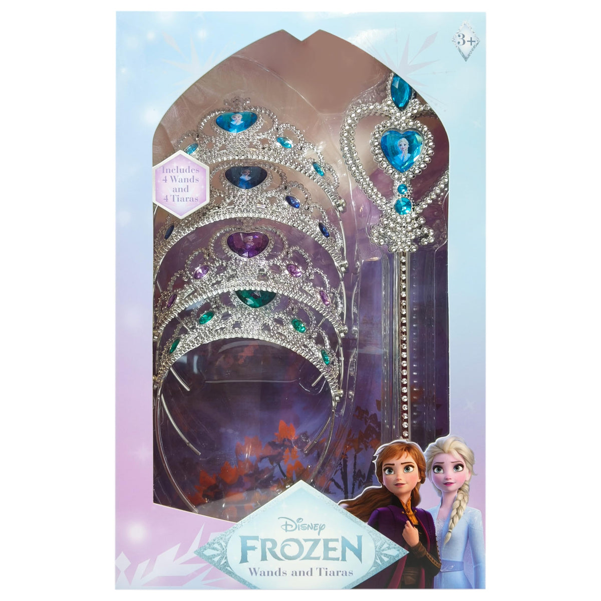 LUV HER Frozen ice-blue tiara close-up for comfortable dress-up fun.