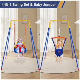 Luxdsgn 3-in-1 swing seat with adjustable height for growing toddlers.