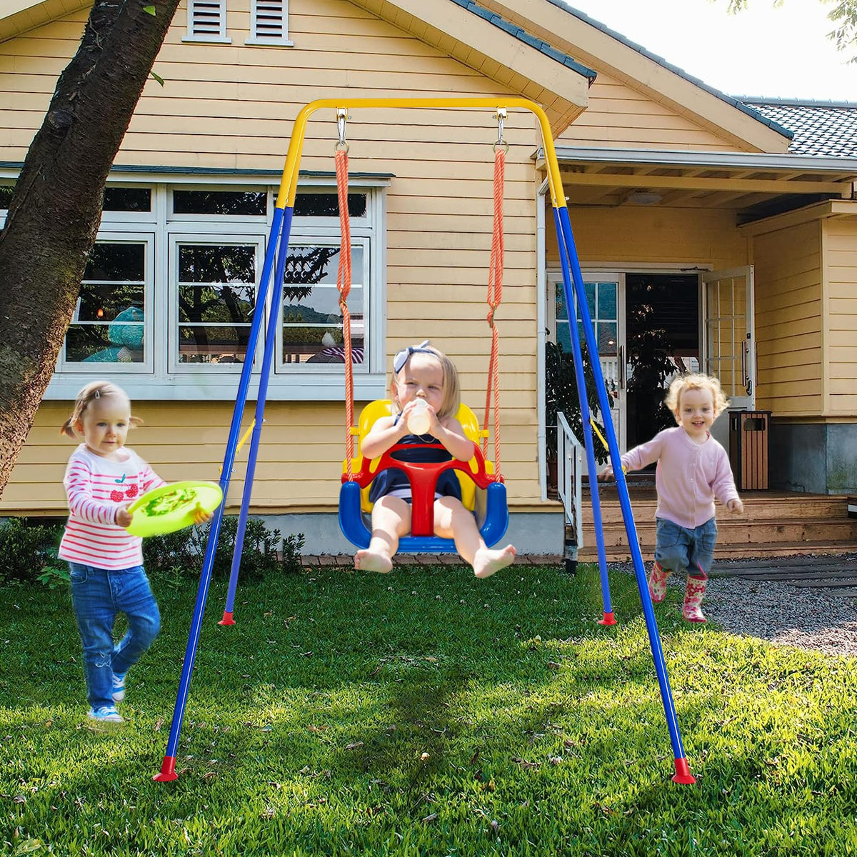 Luxdsgn safety belt and ropes ensure secure rocking for kids.