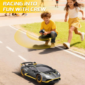LUXOS RC Lamborghini 1:18 ABS plastic build for indoor and outdoor use.