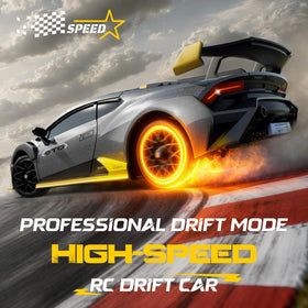LUXOS RC Lamborghini 1:18 drift mode function for controlled spins.