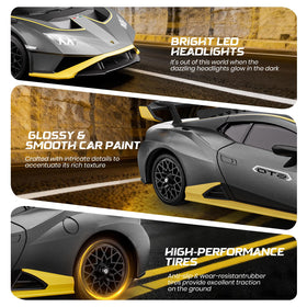 LUXOS RC Lamborghini 1:18 gift-ready packaging and display.