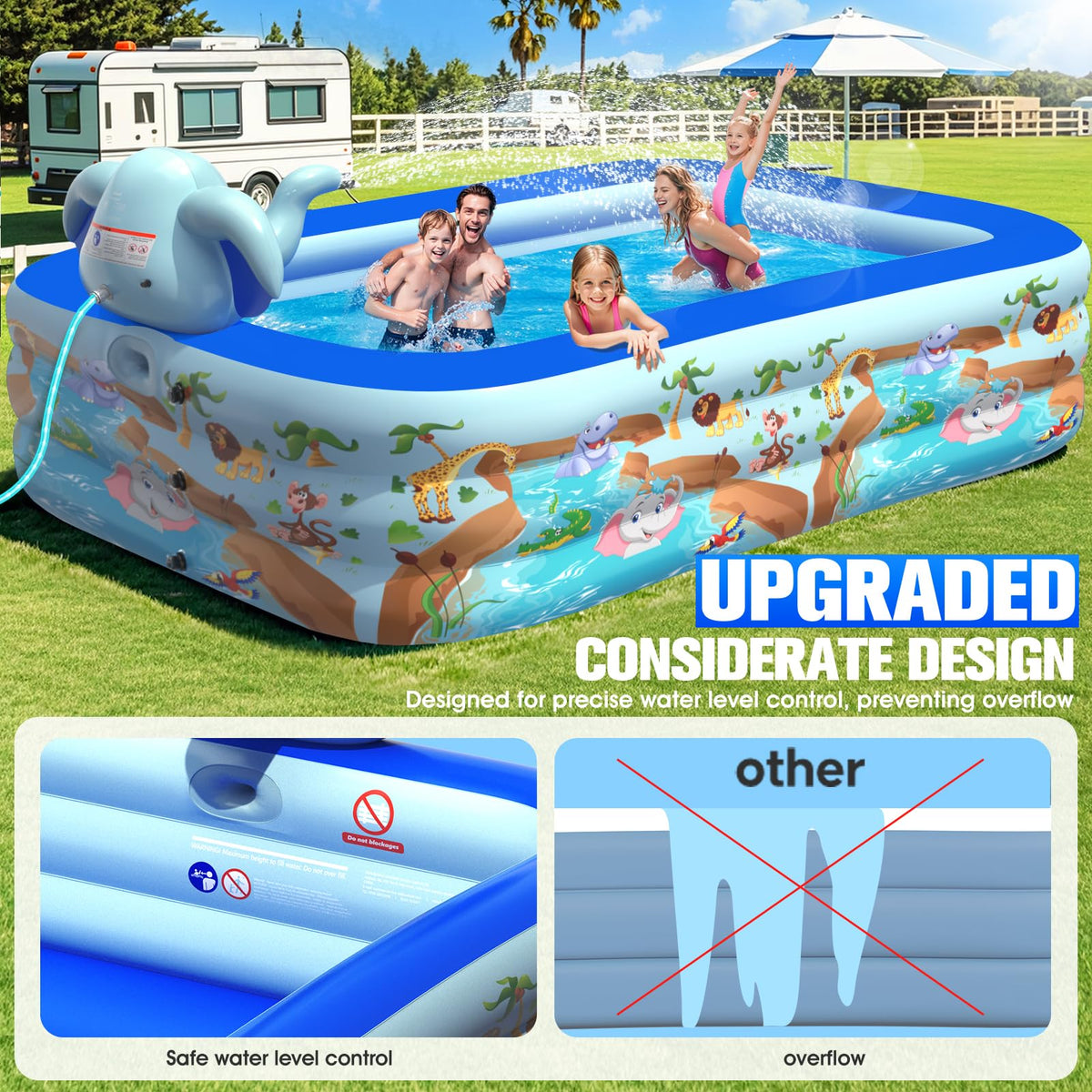 luxpool rainbow sprays feature adds magical mist when connected to a hose