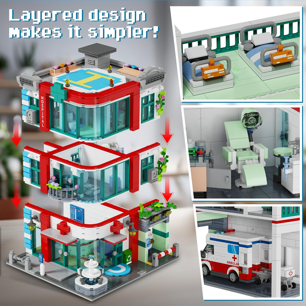 LuxRebuty City Hospital operating theatre with precise, lifelike details