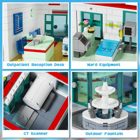 LuxRebuty City Hospital patient room with beds and monitors for realistic storytelling