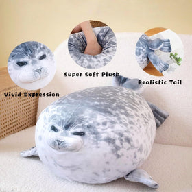 LUXSIT seal plush close-up shows ultra-soft fur for cozy cuddles.