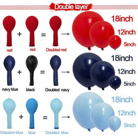 LUXURparty double-stuffed navy blue balloon 5x15 ideal for arch creation