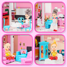 Four included LUYE dolls ready for parties, cooking, and story time