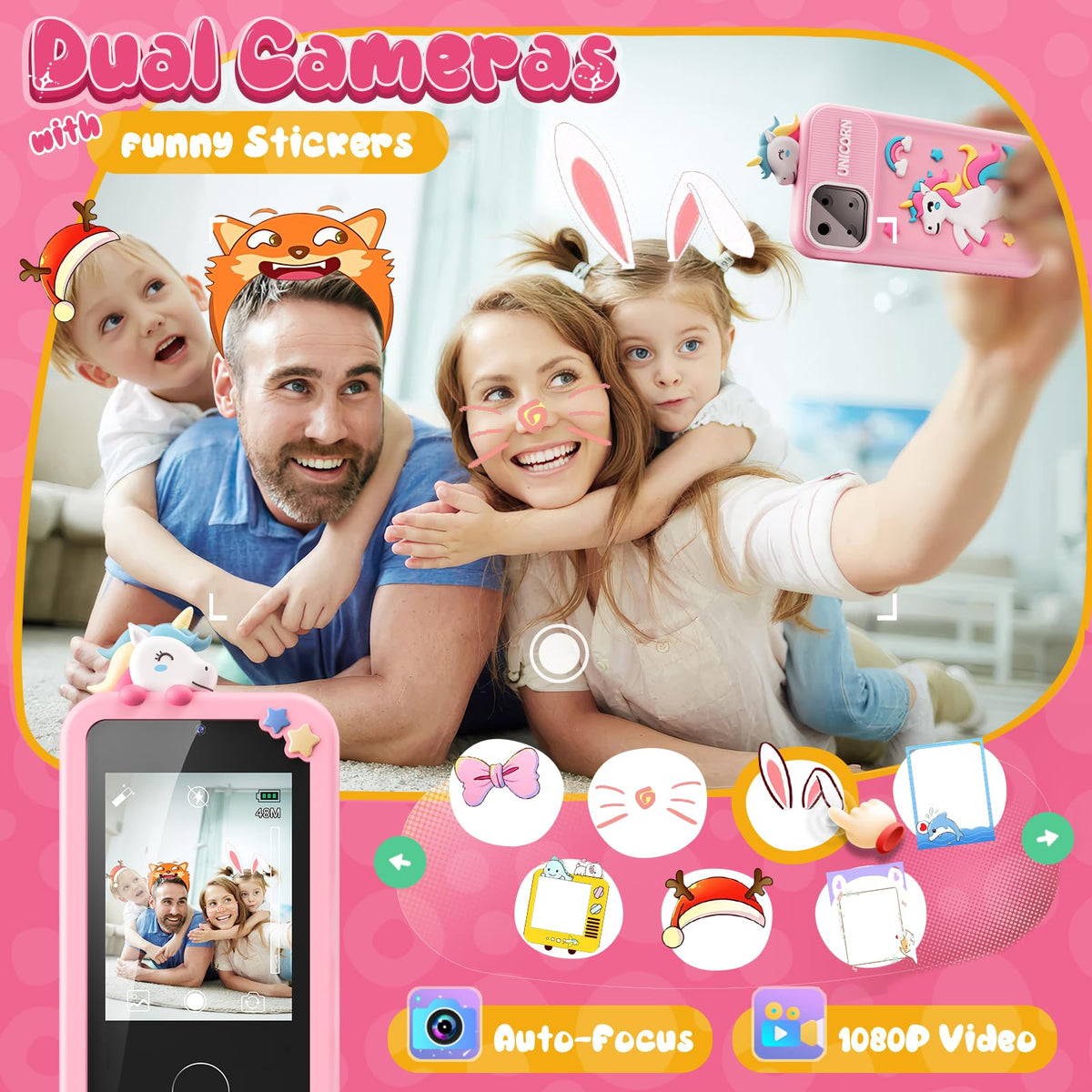 Luyiilo kid friendly camera phone captures 10MP photos and videos