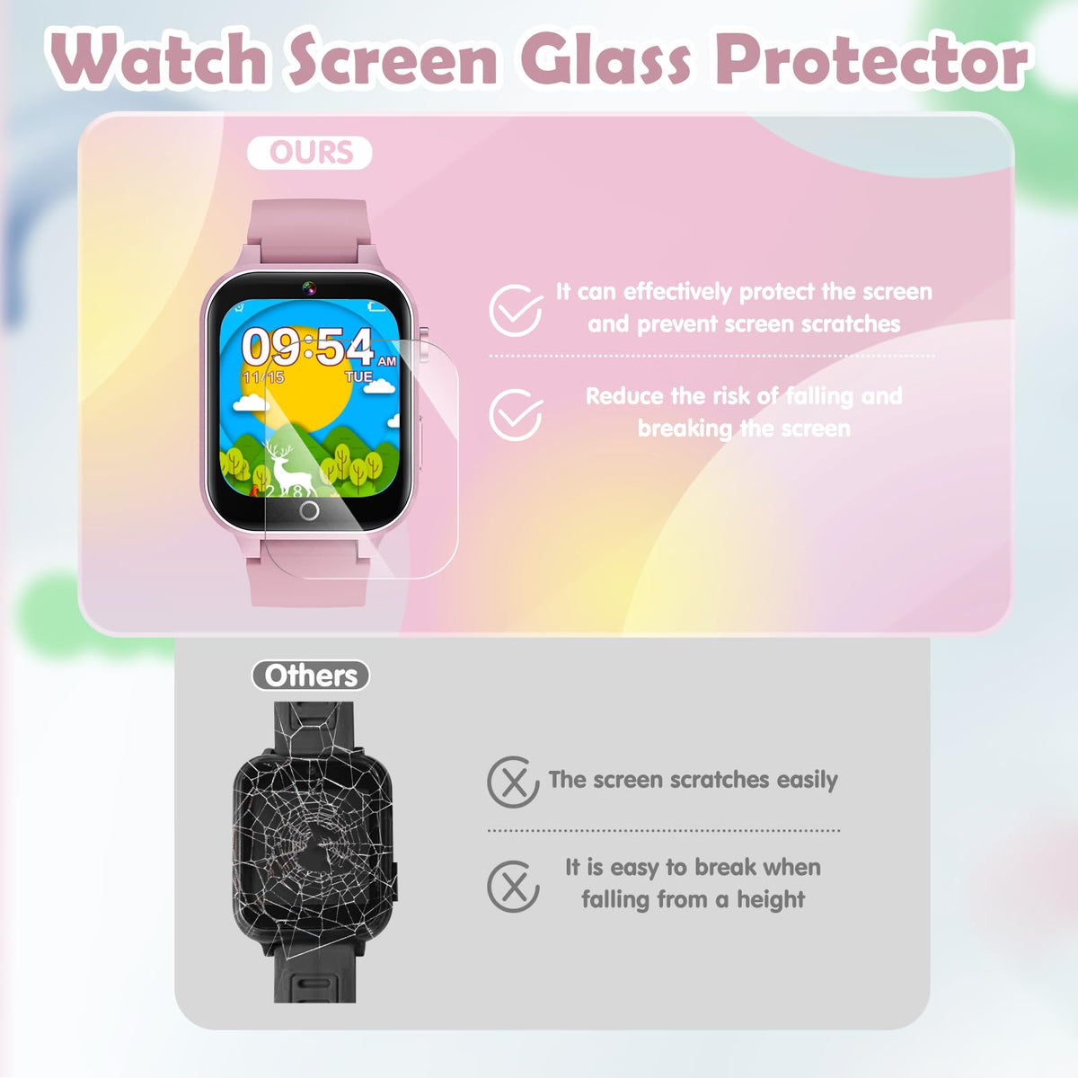 Luyiilo long battery life keeps the watch ready for days.