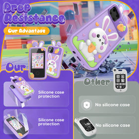 Luyiilo Kids Smart Phone Toy drop-protected shell withstands playful drops