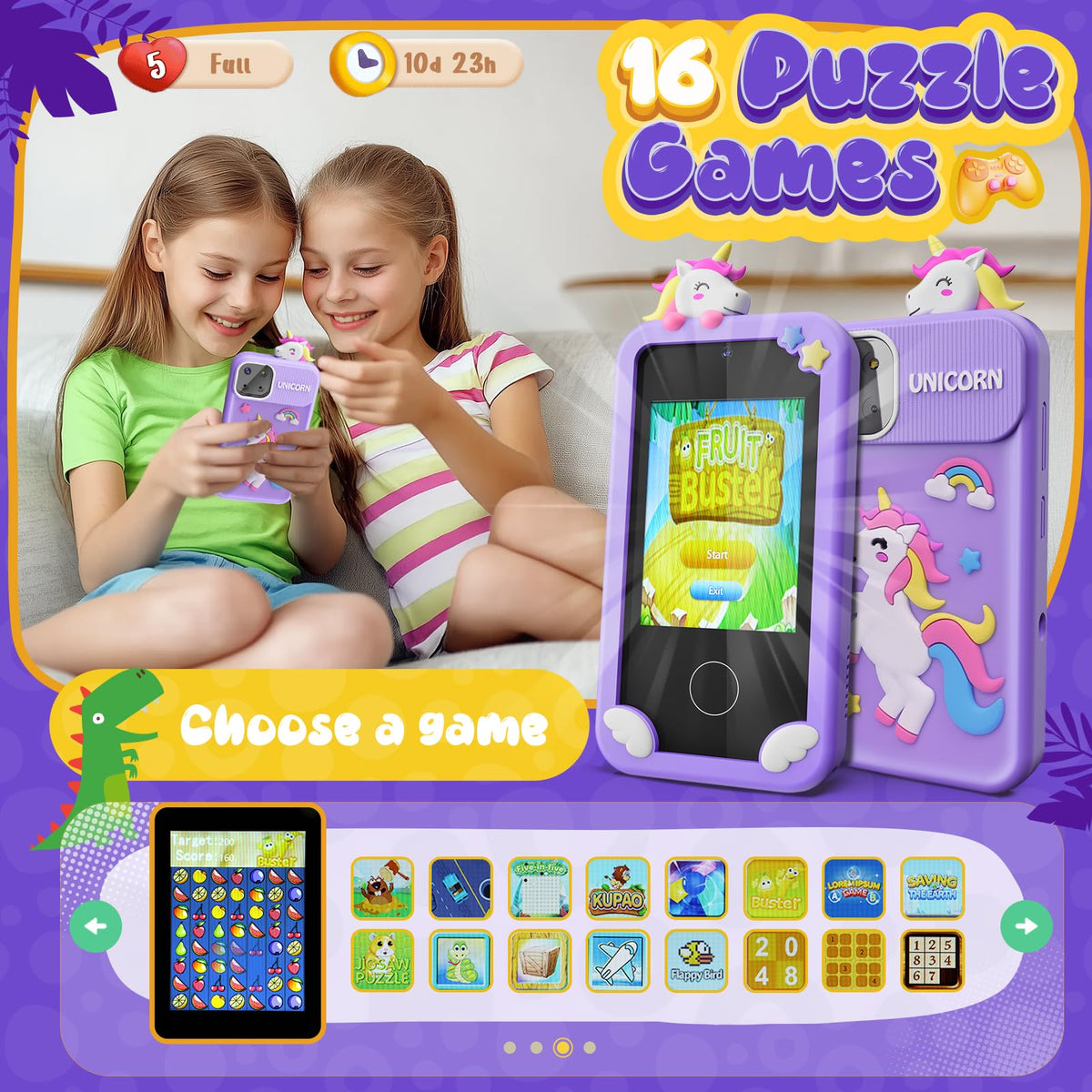 Luyiilo Kids Smart Phone Toy dual camera for photos and adventures