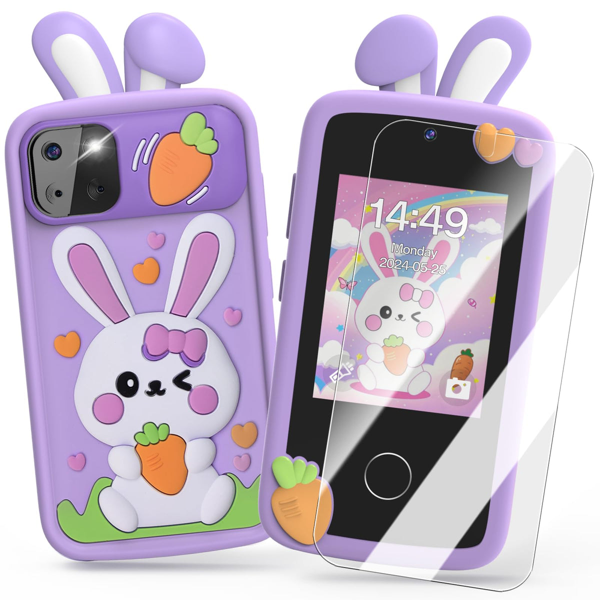 Luyiilo Kids Smart Phone Toy front view highlights durable design for safe play