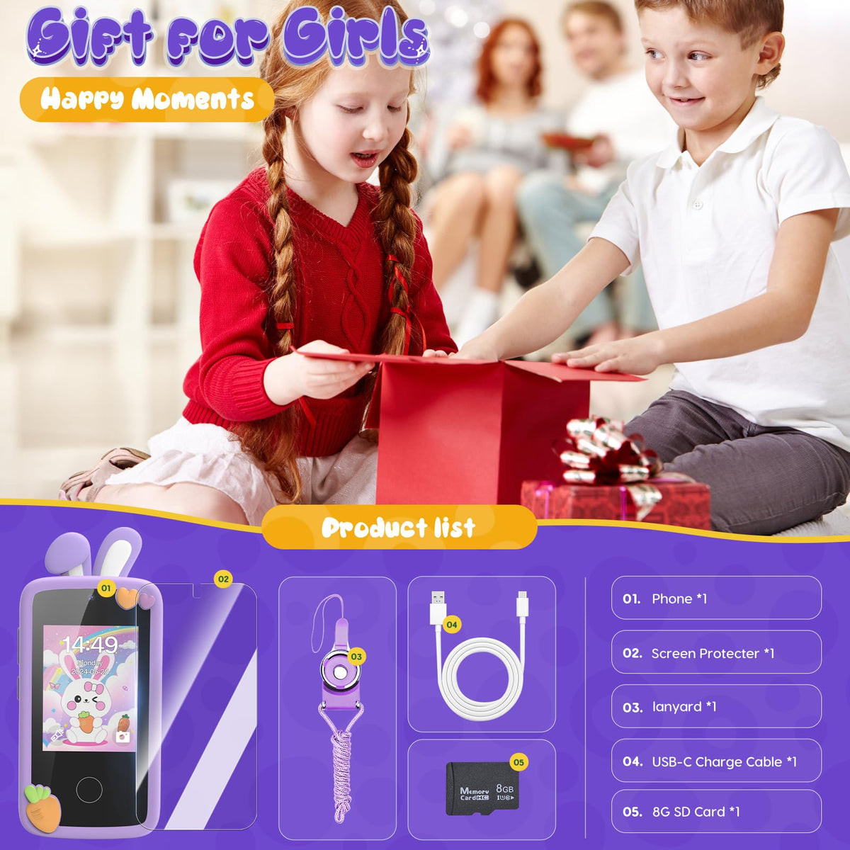 Luyiilo Kids Smart Phone Toy gift packaging for Easter