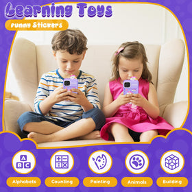 Luyiilo Kids Smart Phone Toy tempered screen protection for durability