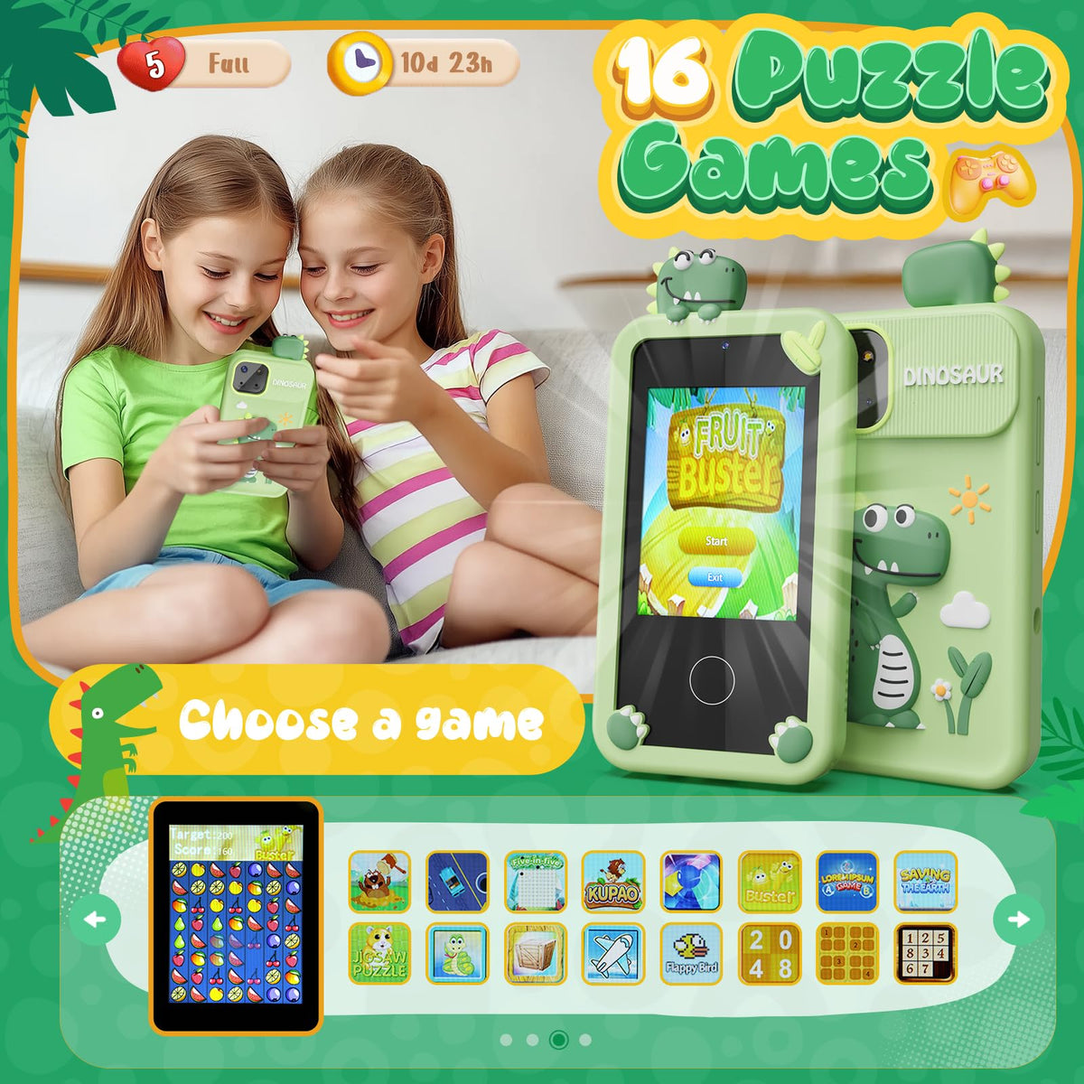 Luyiilo kids smartphone toy durable silicone shell protects active play.